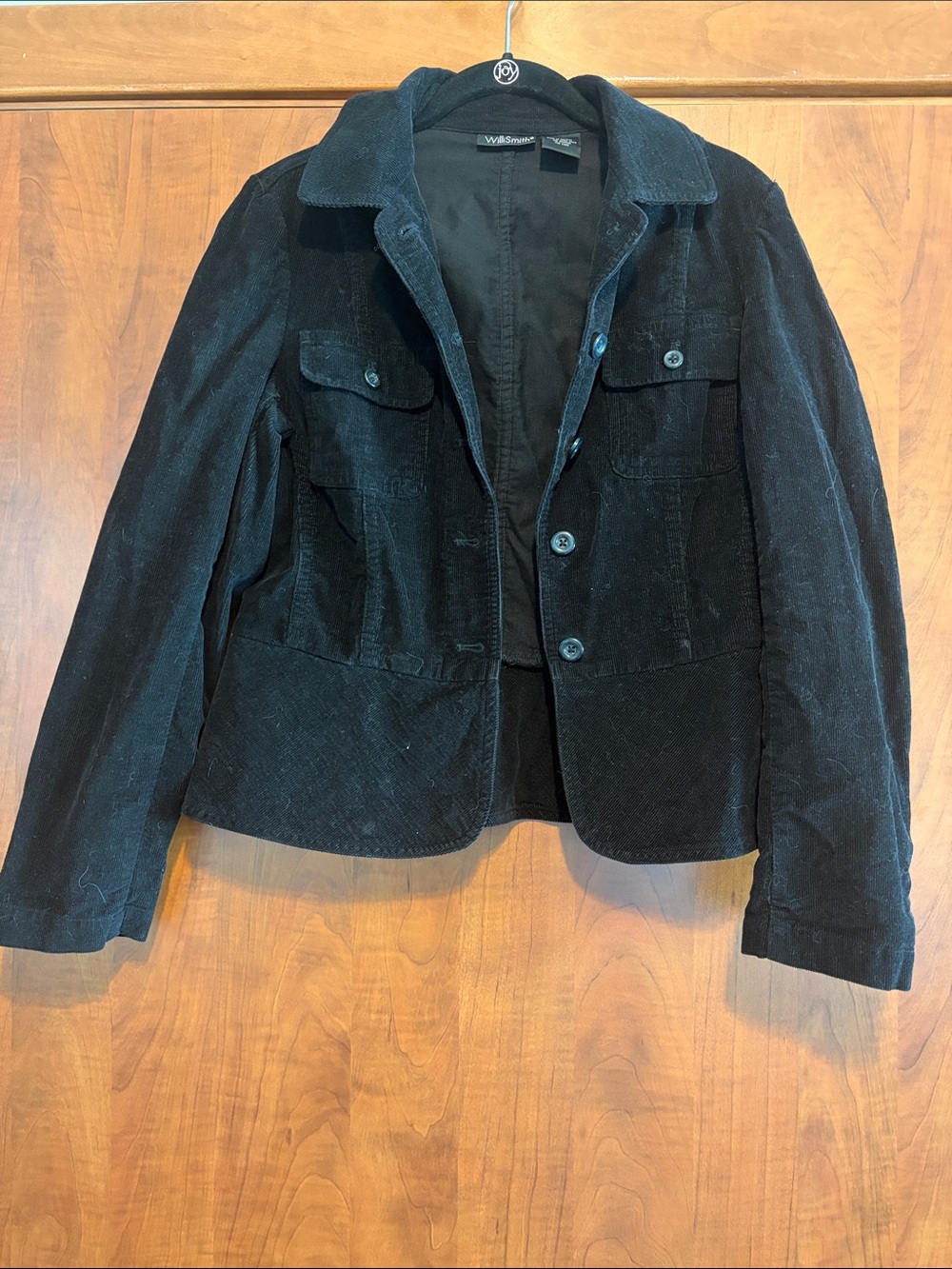Willi Smith Black Corduroy Blazer Jacket